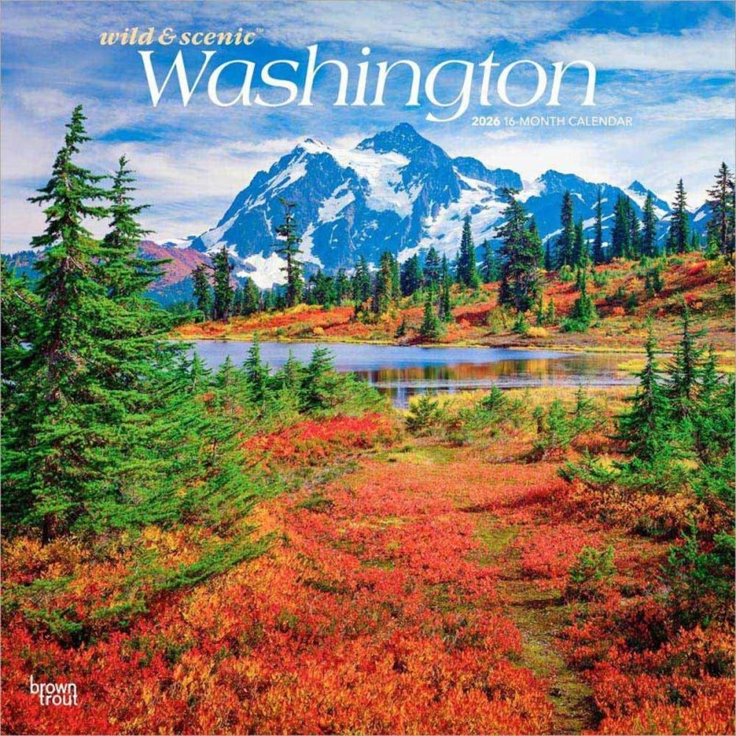 Browntrout Washington Wild & Scenic 2026 12 x 12 Wall Calendar