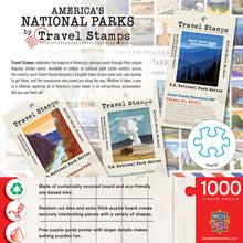 Load image into Gallery viewer, National Parks Travel Stamps 1000 Piece Jigsaw Puzzle
