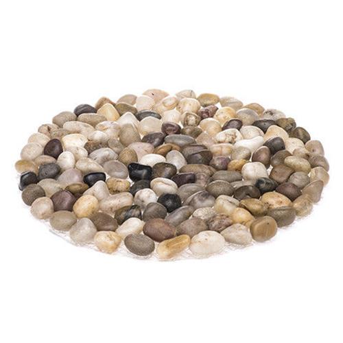 Darice Round Stone Place Mat: Mixed Stones, 8 inches