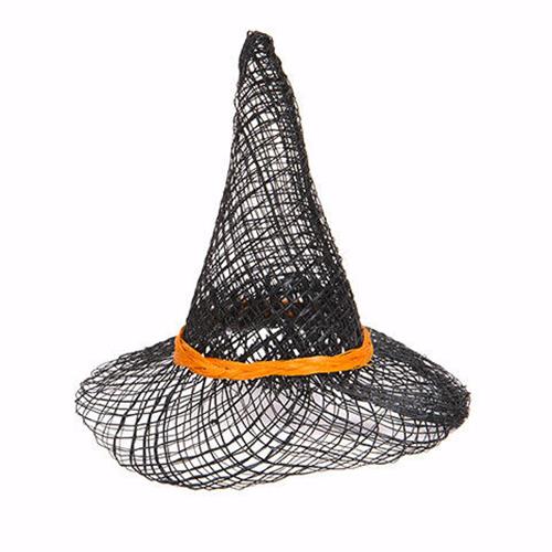 Darice Halloween Sinamay Witch Hat with Orange Band - 3 inches