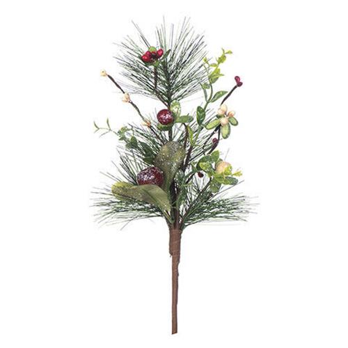 Darice Christmas Pine Pick with Berries: 6 x 12 inches