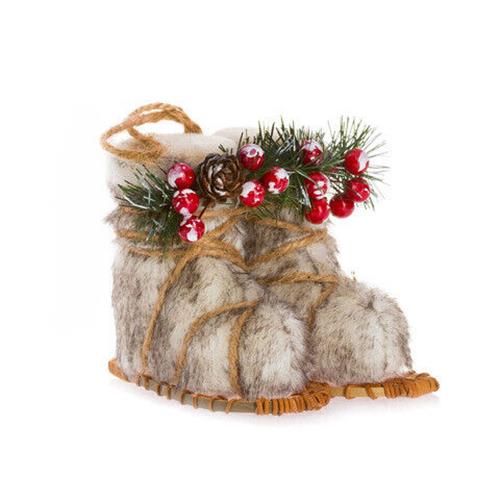 Darice Christmas Plush Boots Ornament: 4 x 5 x 6 inches