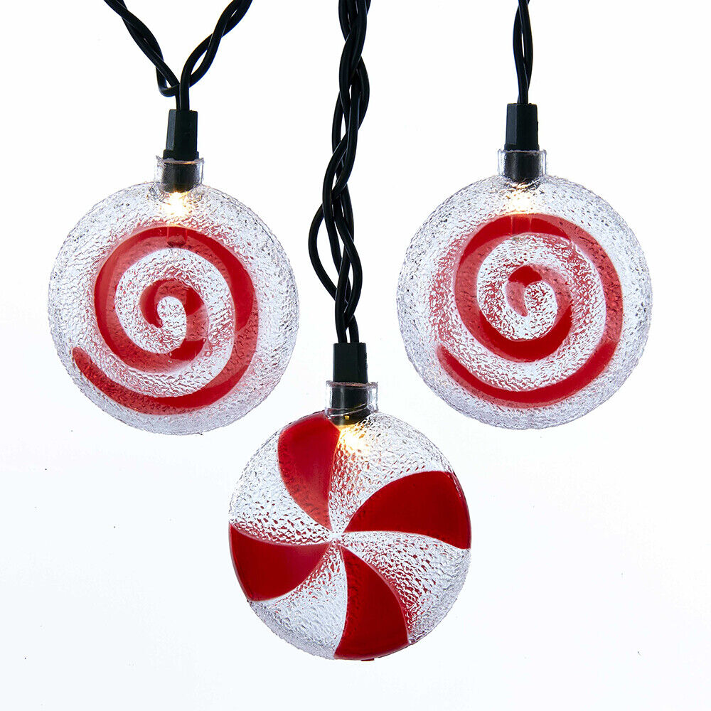 UL 10-Light Peppermint Candy Light Set UL0671