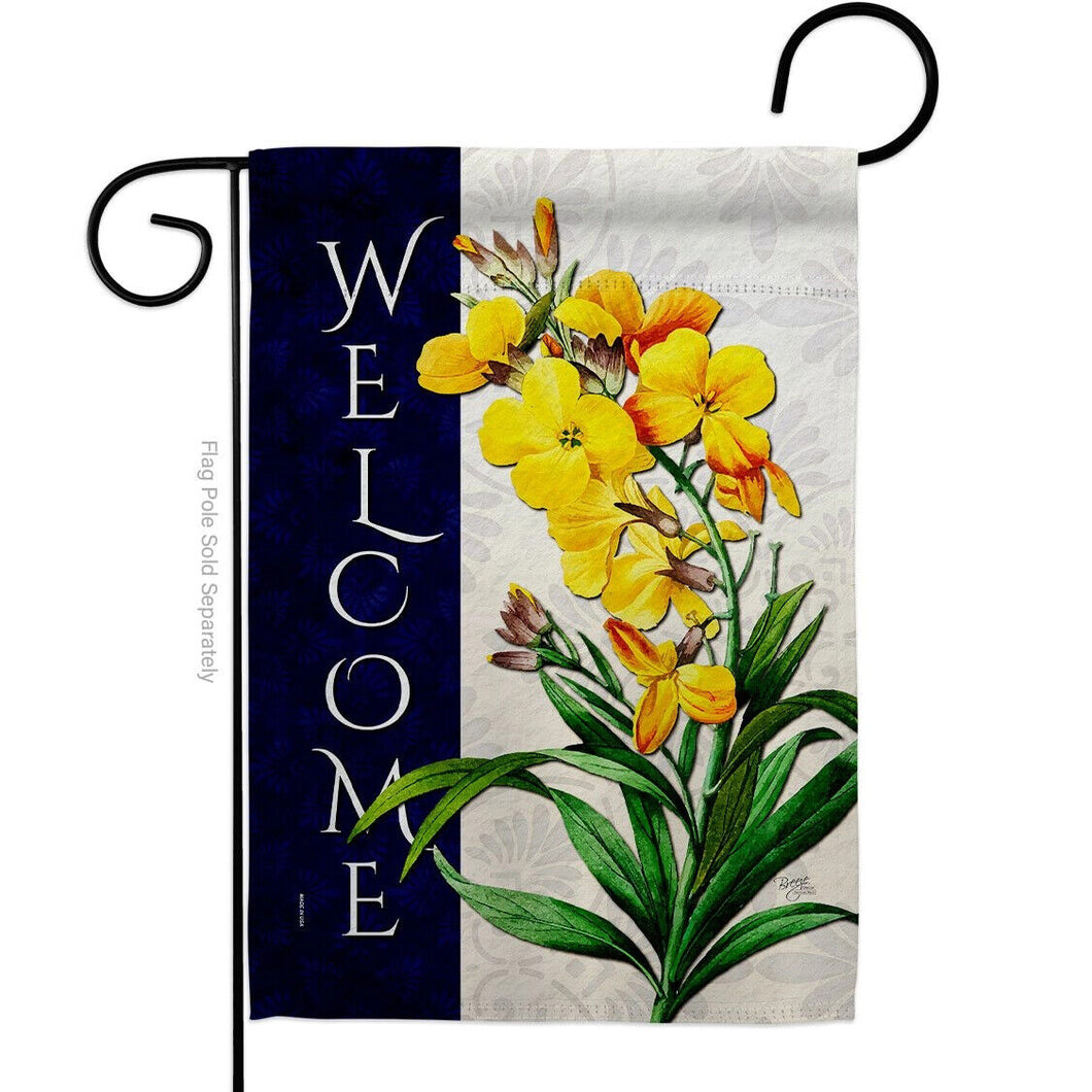 Two Group Flag Spring Yellow Flowers Garden Floral Decor Flag