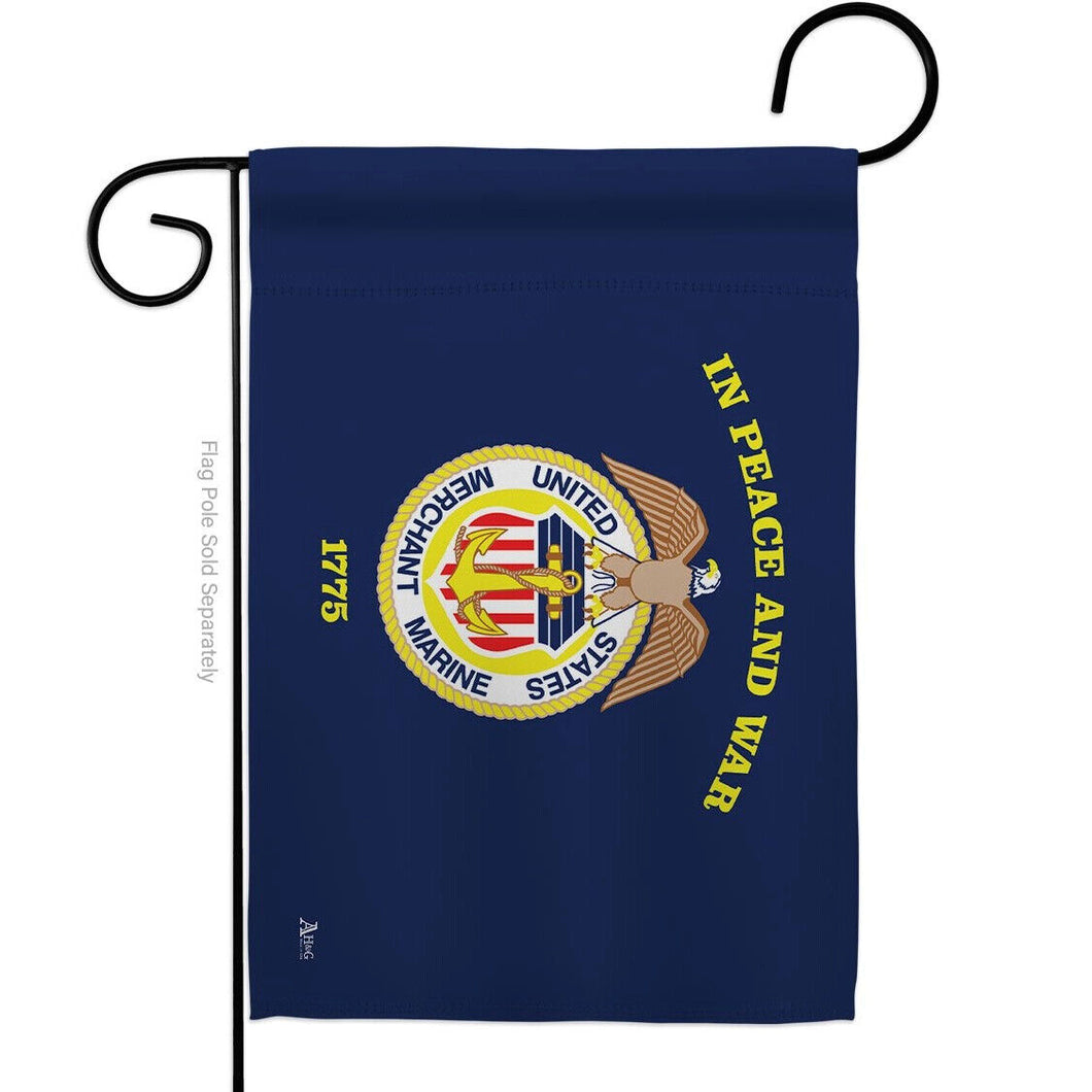 Two Group Flag Merchant Marine Armed Forces Military Corps Decor Flag
