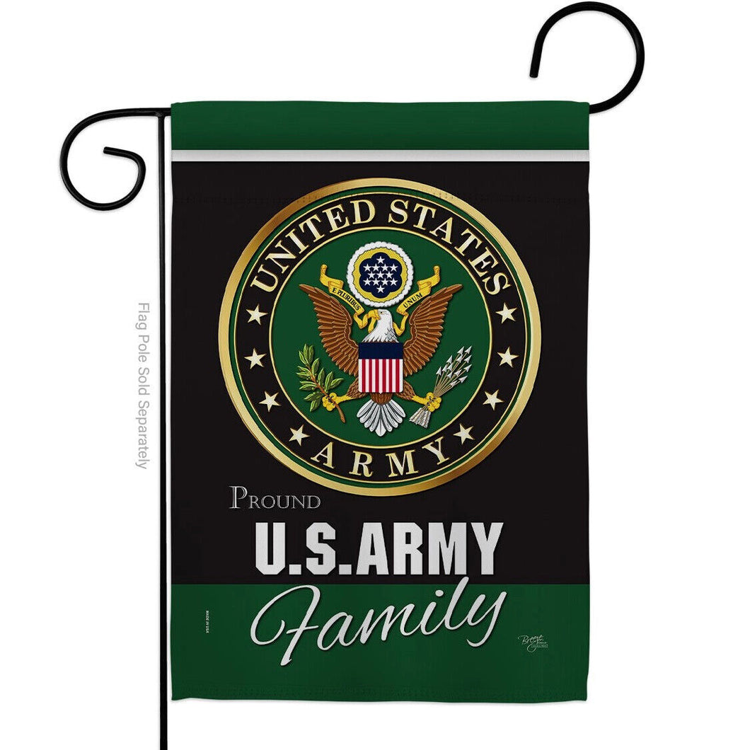 Two Group Flag Army Proudly Family Armed Forces Military Decor Flag