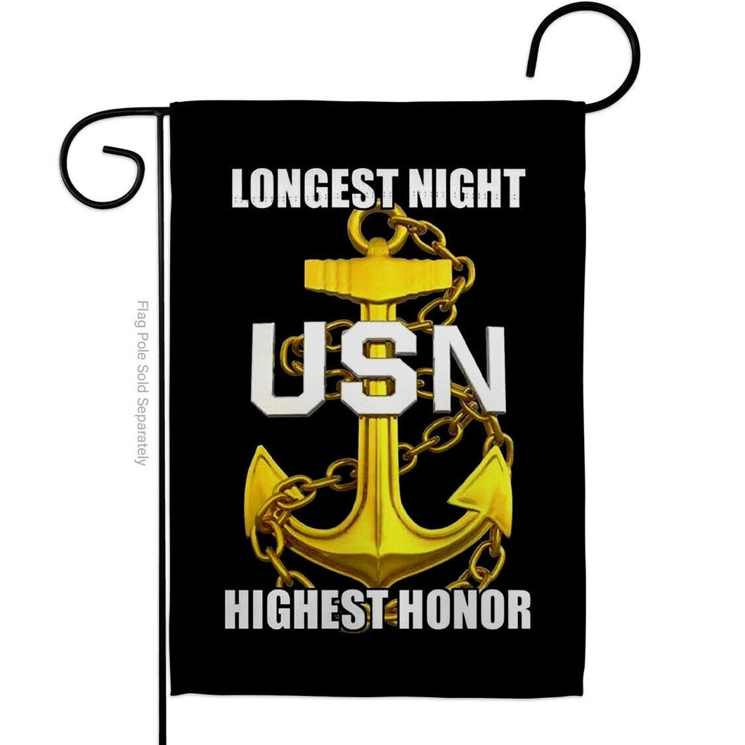 Two Group Flag US Navy Chief Petty Officer Armed Forces Military Decor Flag