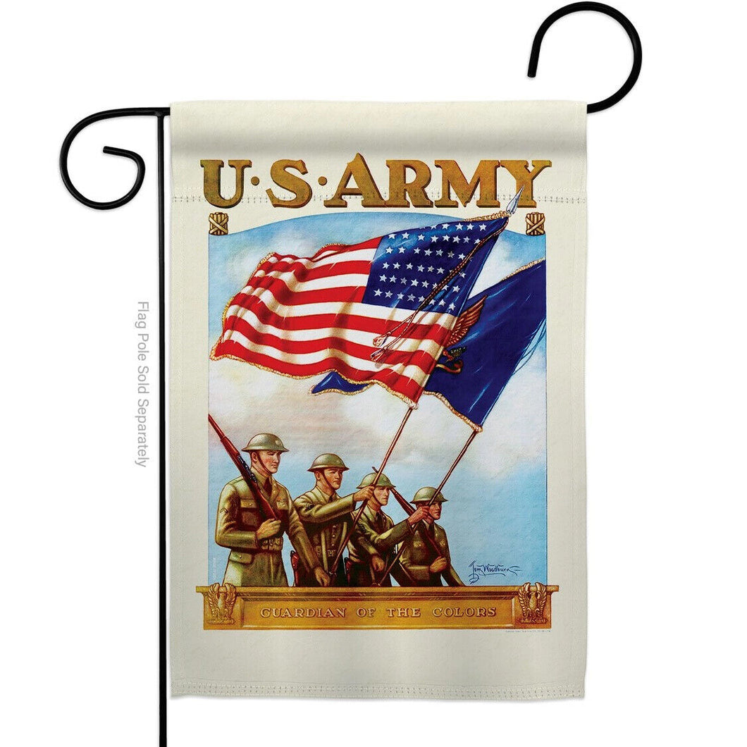 Two Group Flag US Army Armed Forces Military Historic Decor Flag