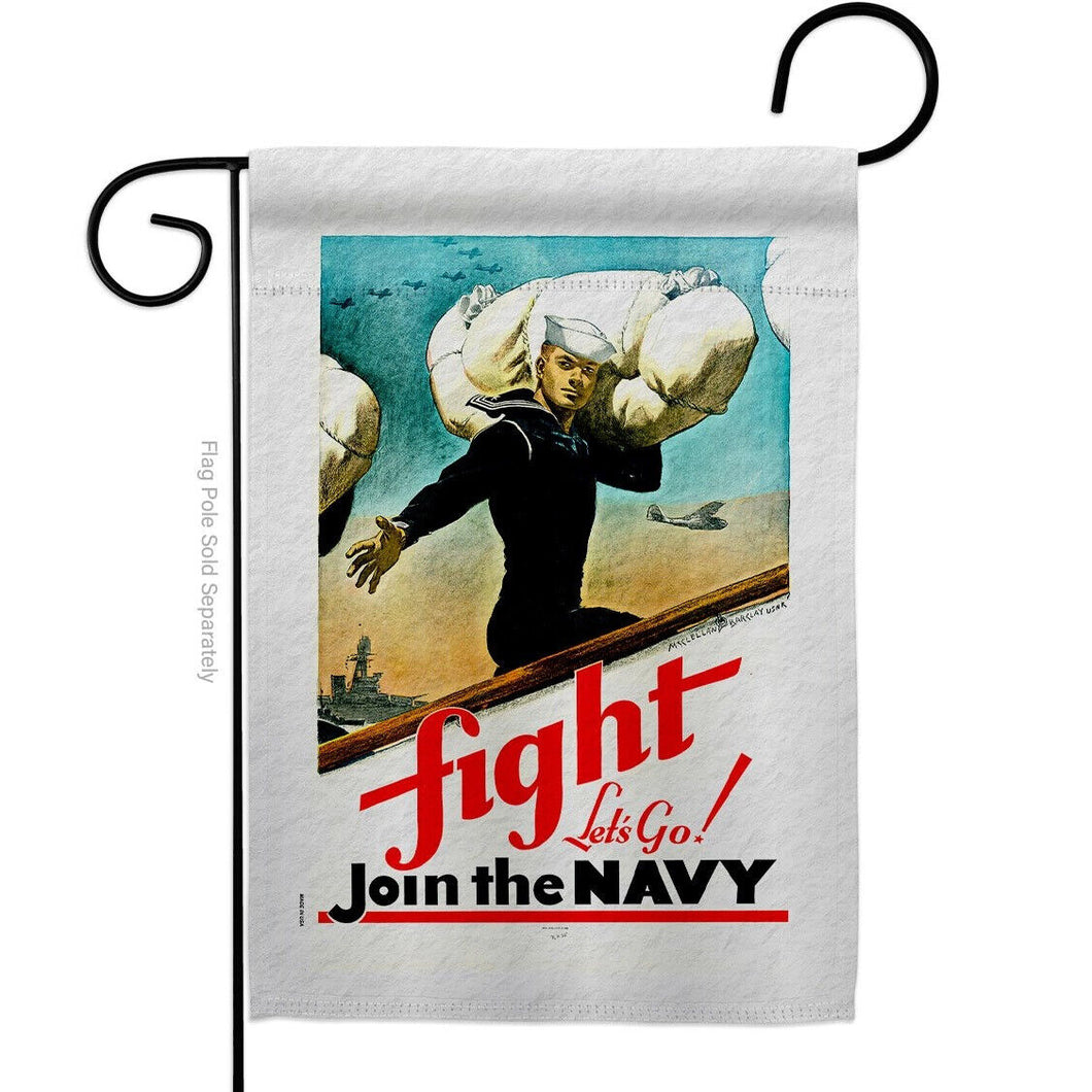 Two Group Flag Fight, Let's Go Armed Forces Military Navy US Historic Flag