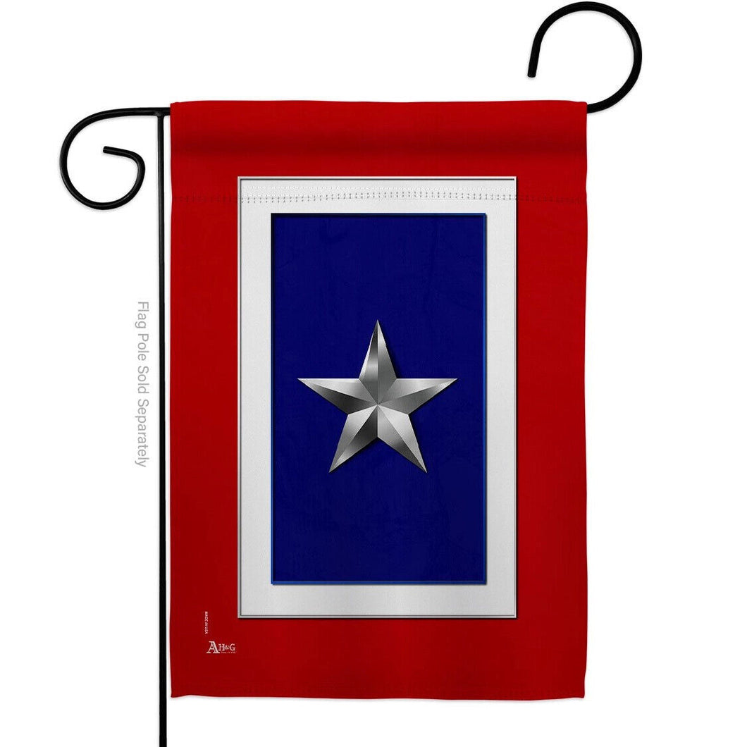 Two Group Flag Flag Silver Star Military Service Garden House 2-Sided Home