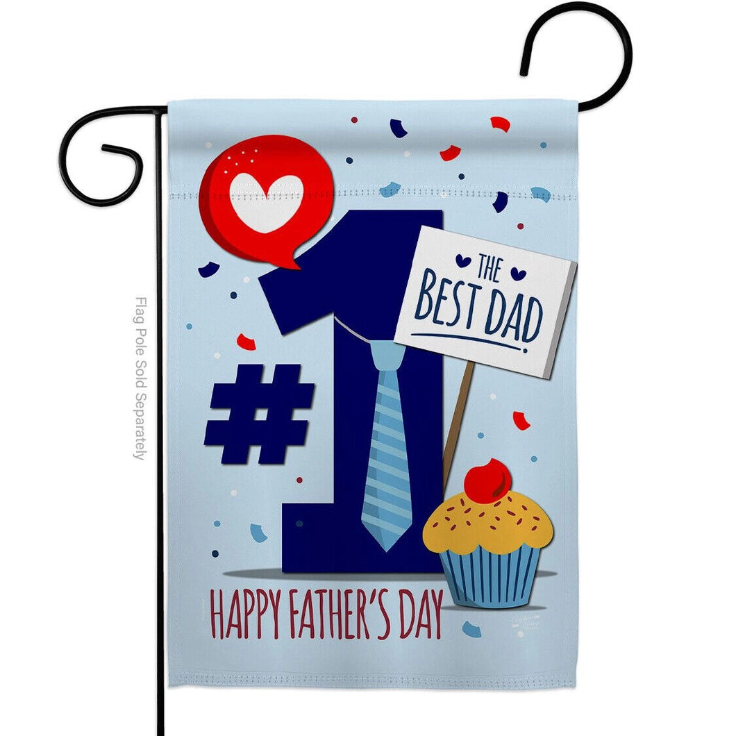 Two Group Flag Number 1 Dad Family Father Day Decor Flag