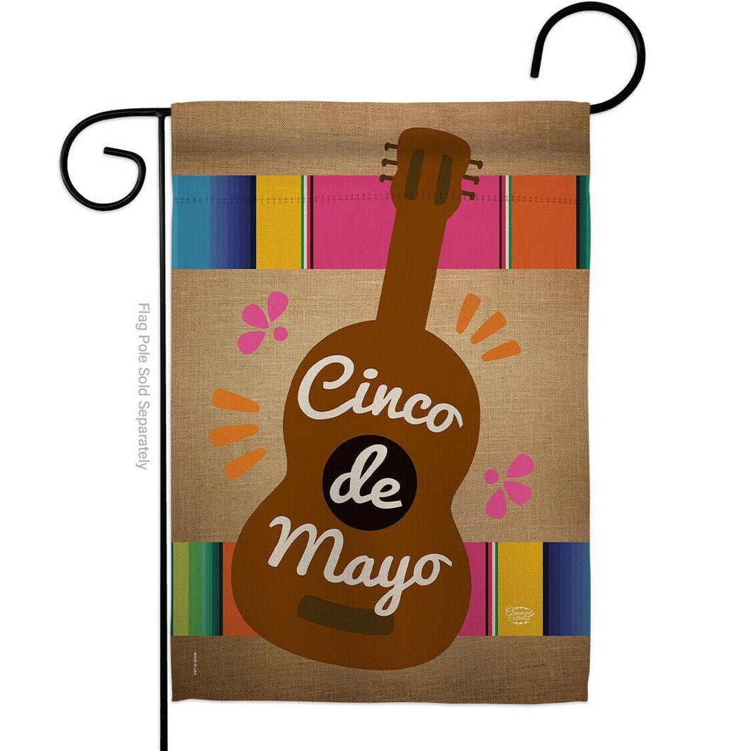 Two Group Flag Celebrate Guitarron Cinco De Mayo Summertime Mexico Flag