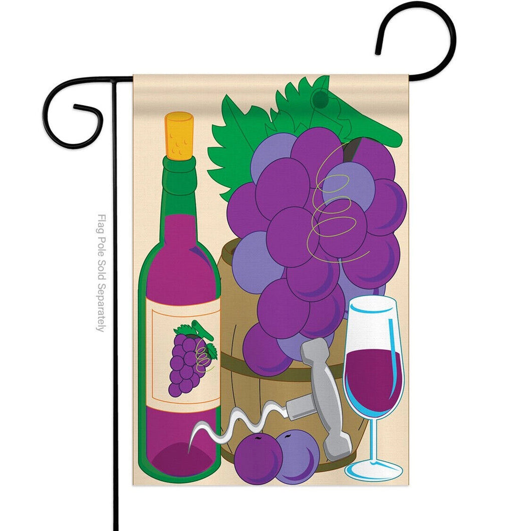 Two Group Flag Grape Beveragesine Fruit Decor Flag