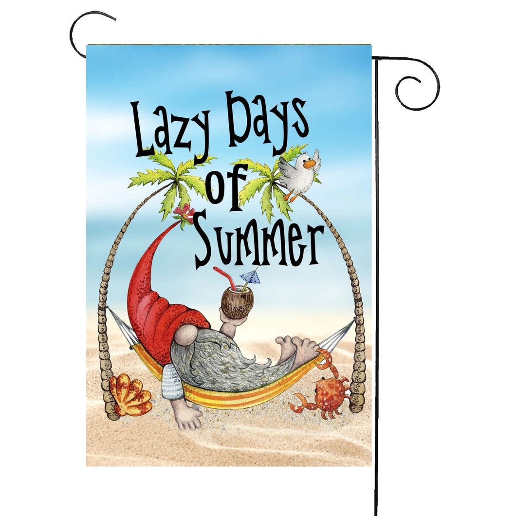 Flags Galore Lazy Days of Summer Gnome Garden Flag