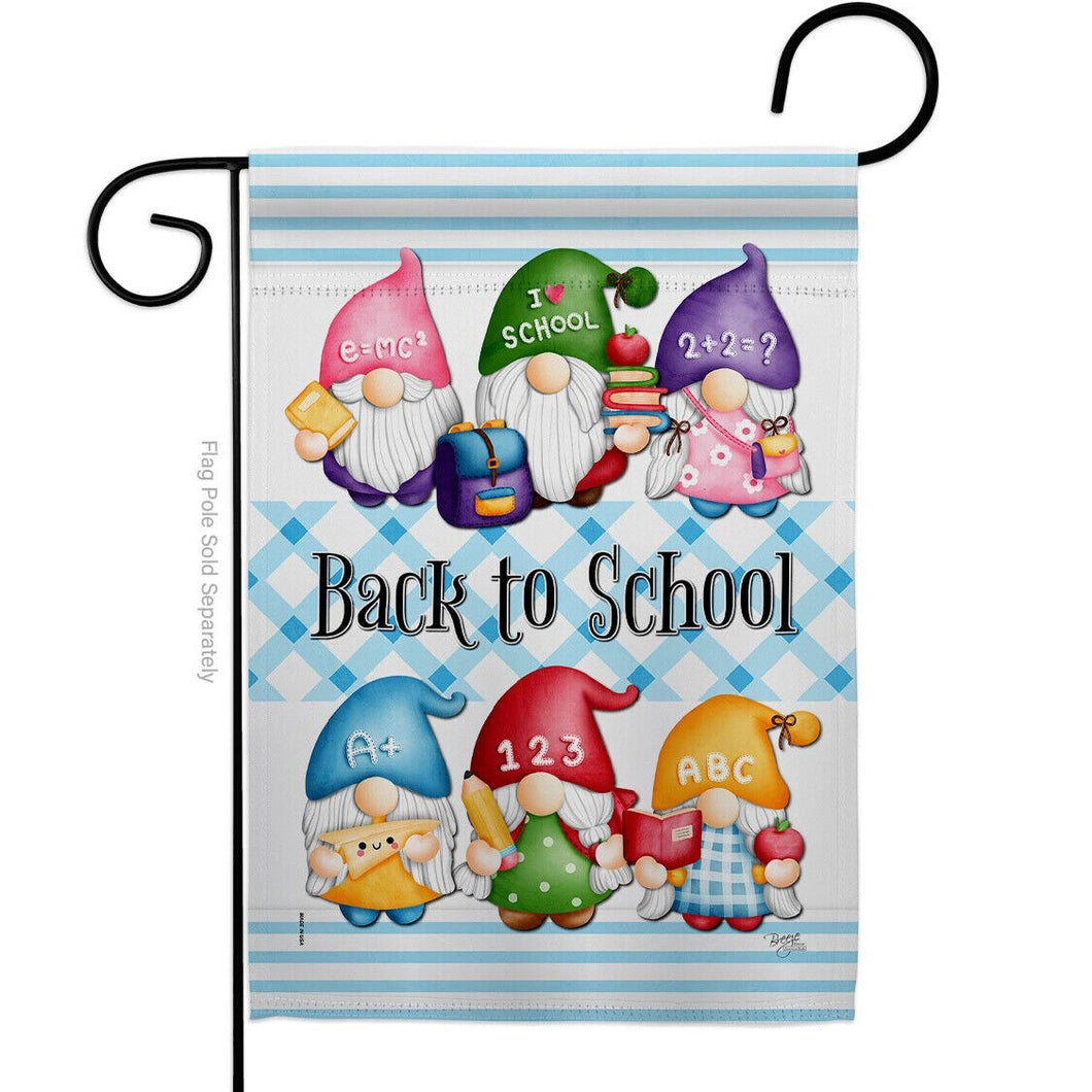 Two Group Flag School Gnome Education Back to Decor Flag