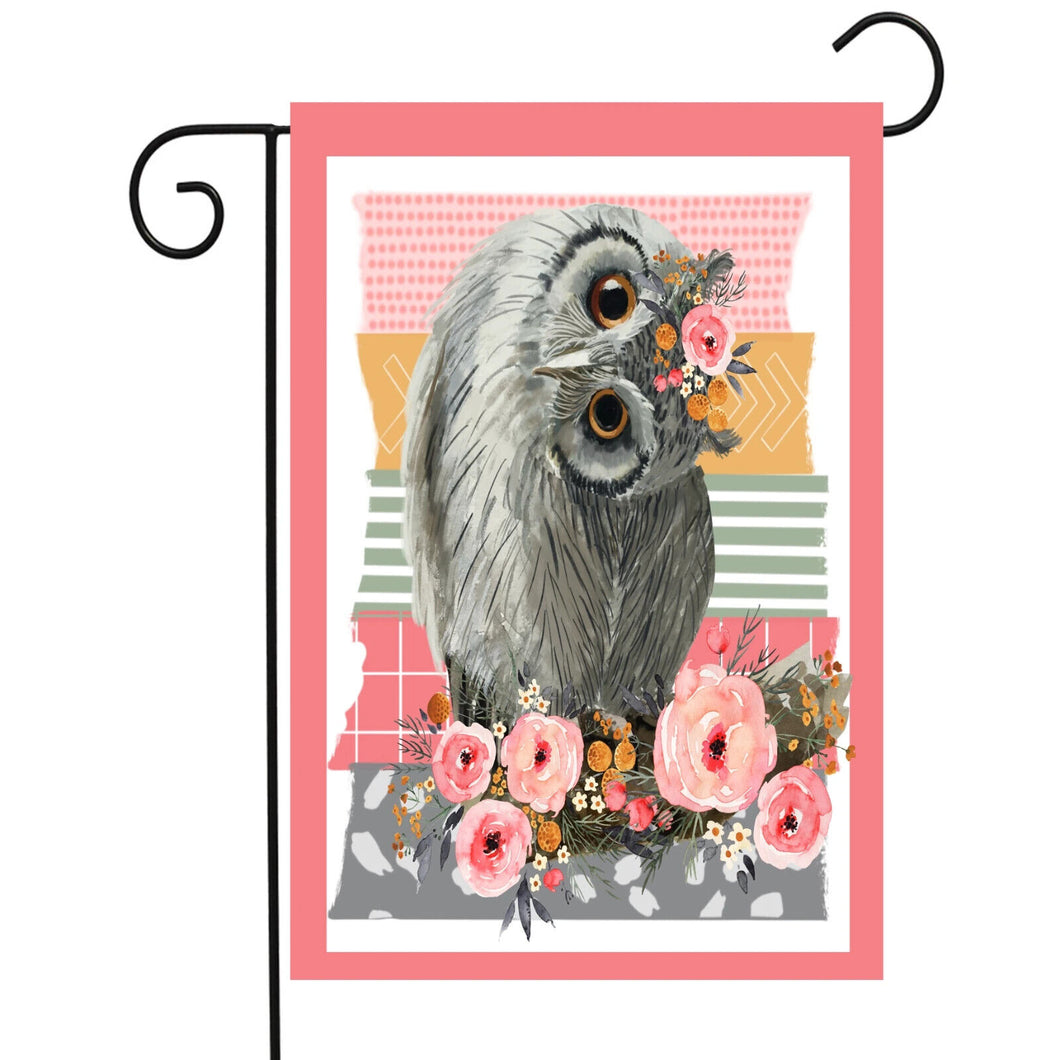 Flags Galore Owlith titled head Garden Flag