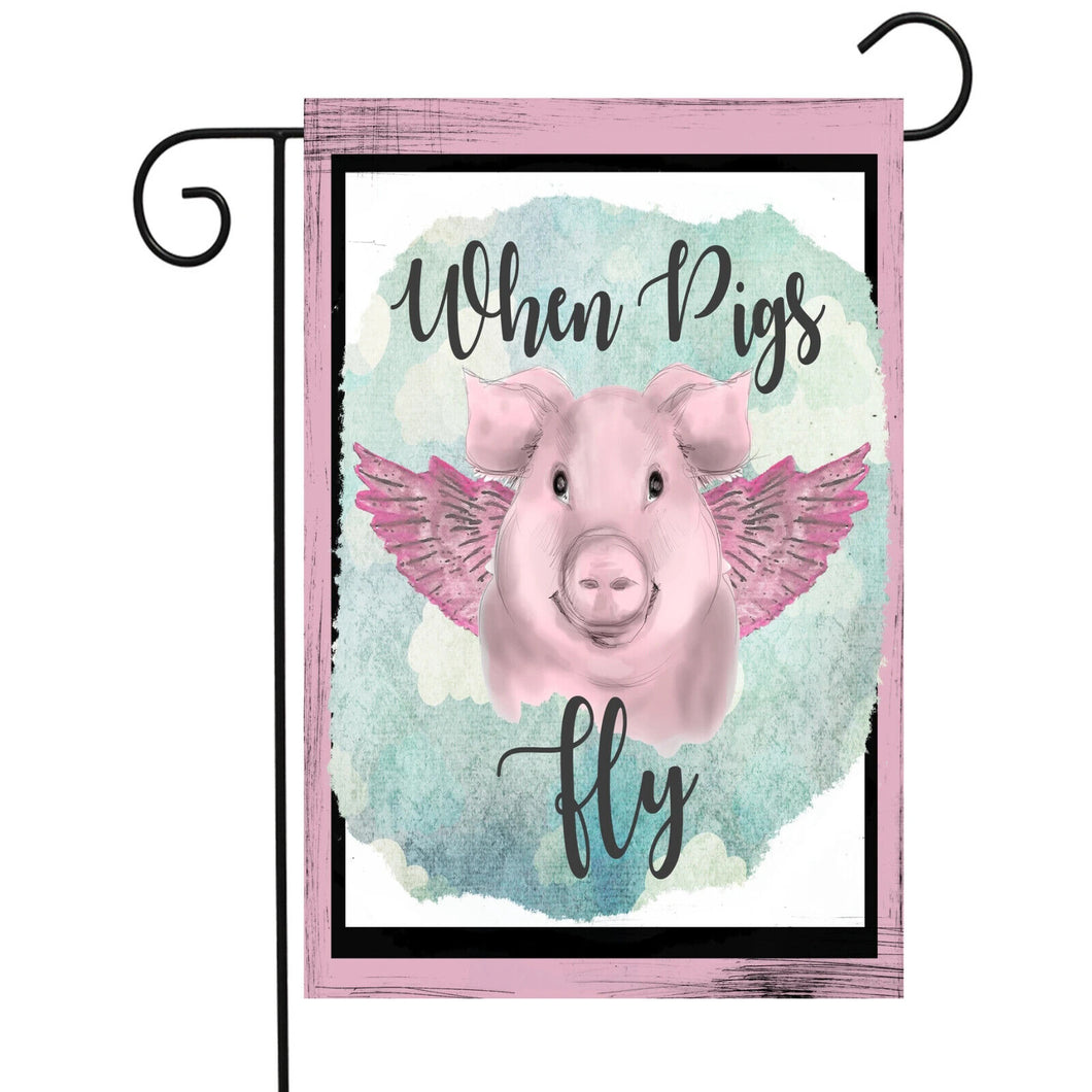 Flags Galore Pigs Fly Garden Flag