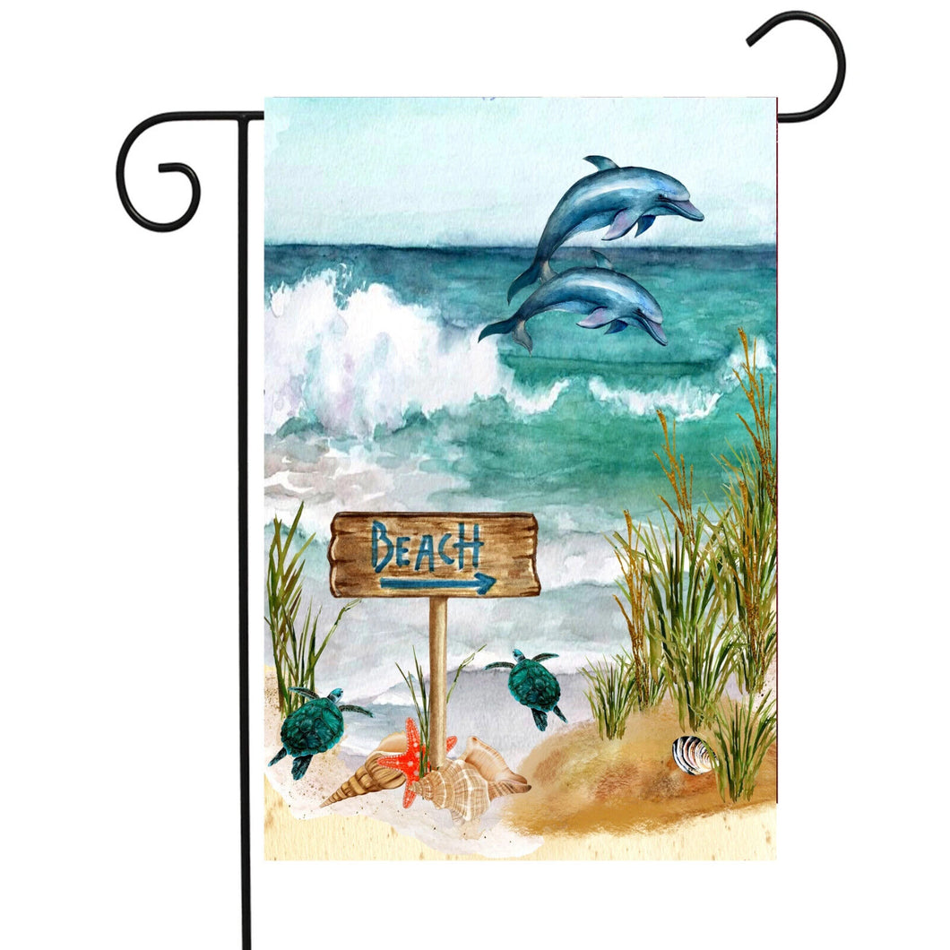Flags Galore Dolphins Garden Flag
