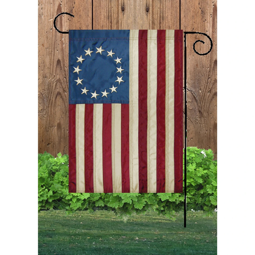 Flags Galore Betsy Ross Nylon Stitched Tea Stained Garden Flag