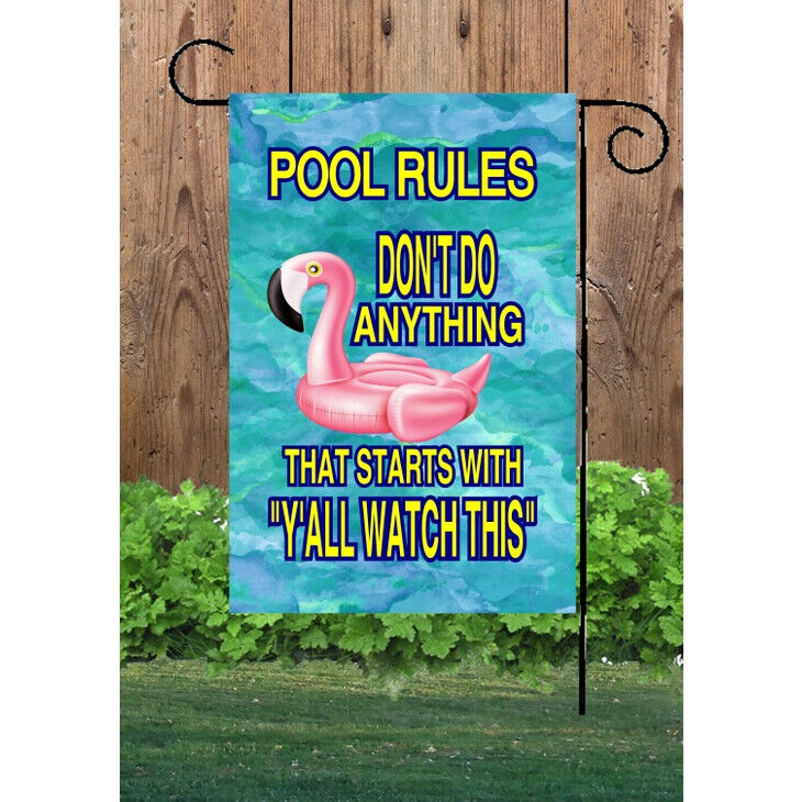 Flags Galore Pool Rules Garden Flag