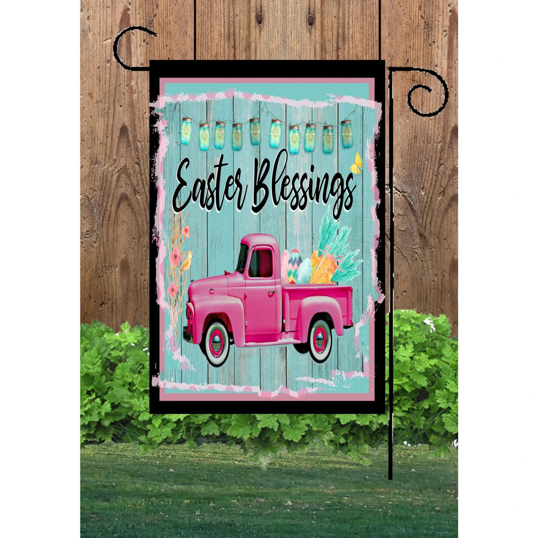 Flags Galore Easter Blessings Truck Garden Flag