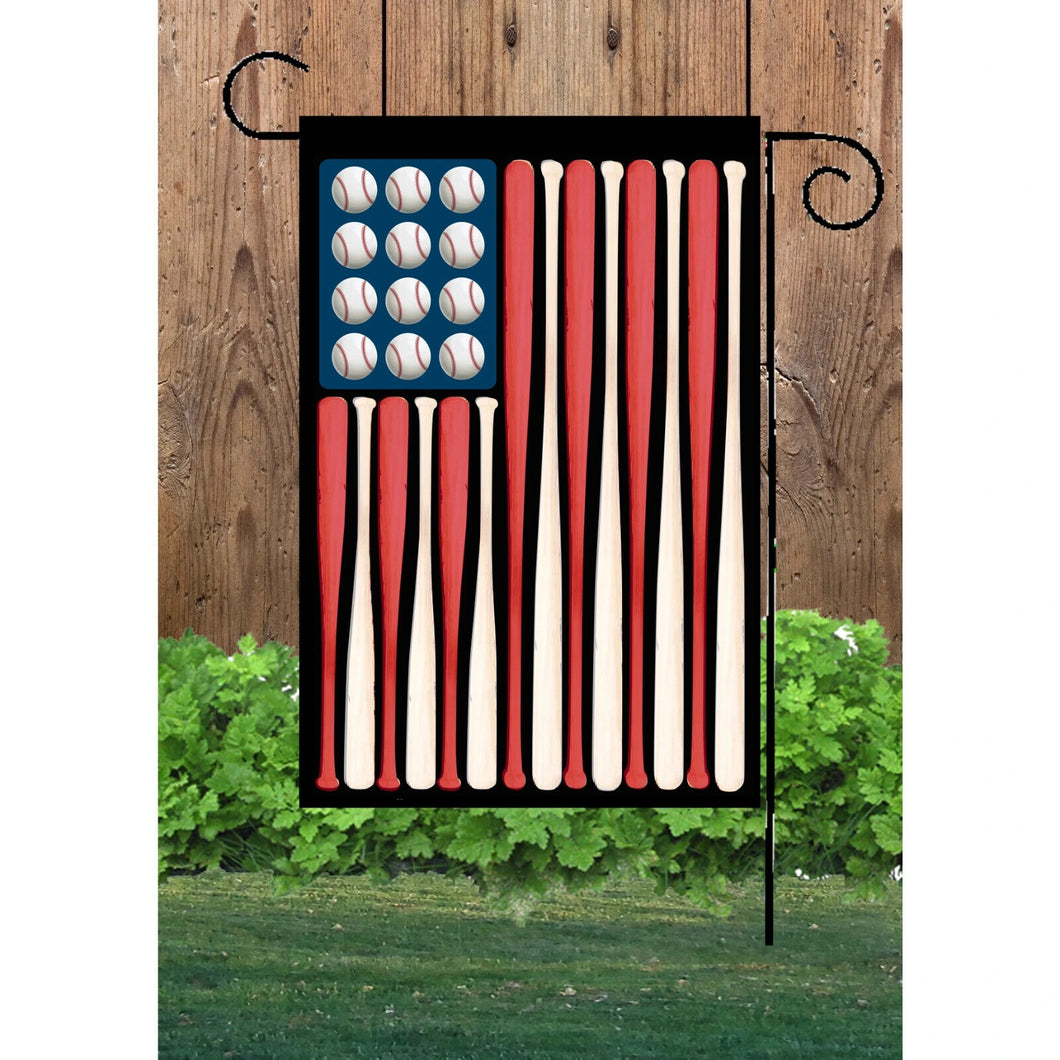 Flags Galore Baseball Bats Garden Flag