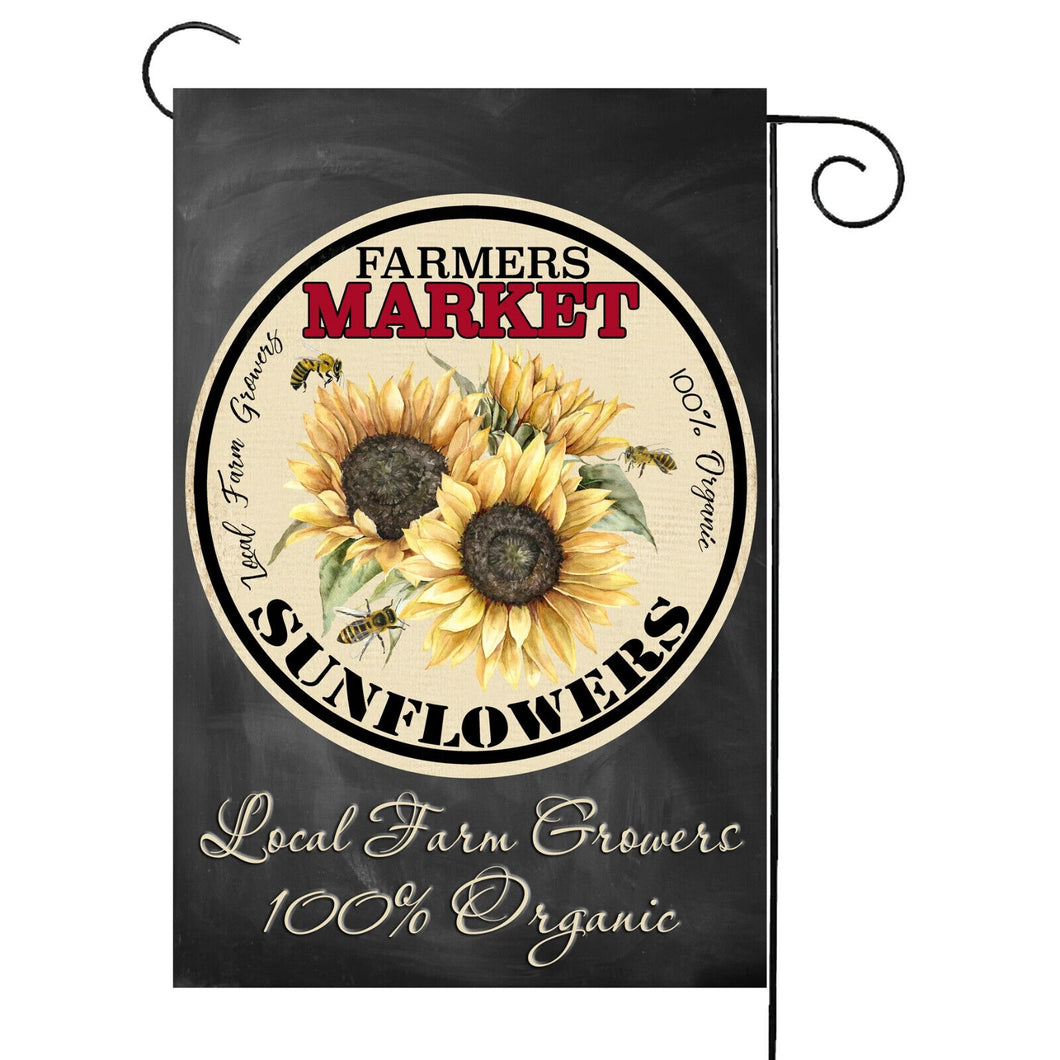 Flags Galore Farmers Market Sunflowers Garden Flag
