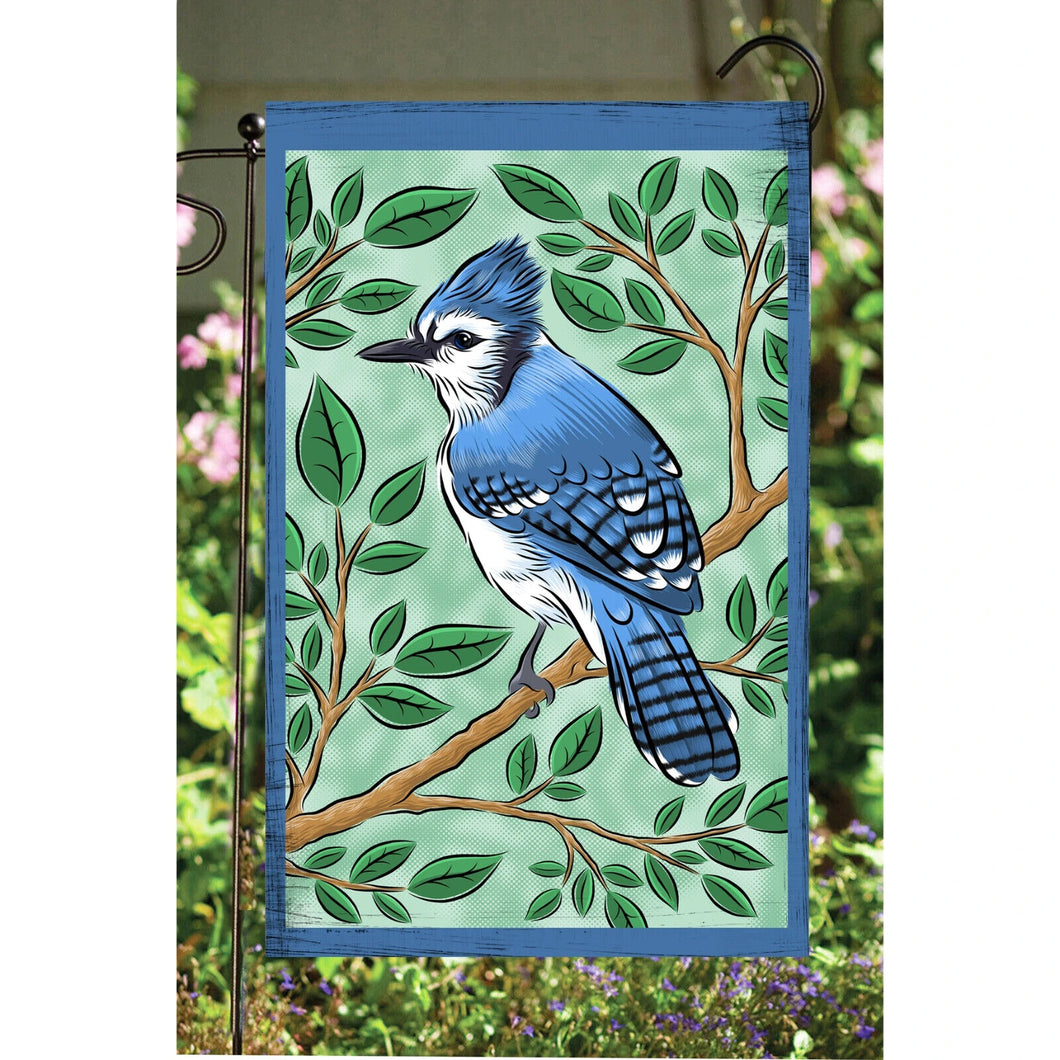 Flags Galore Bluejay on Branch Garden Flag