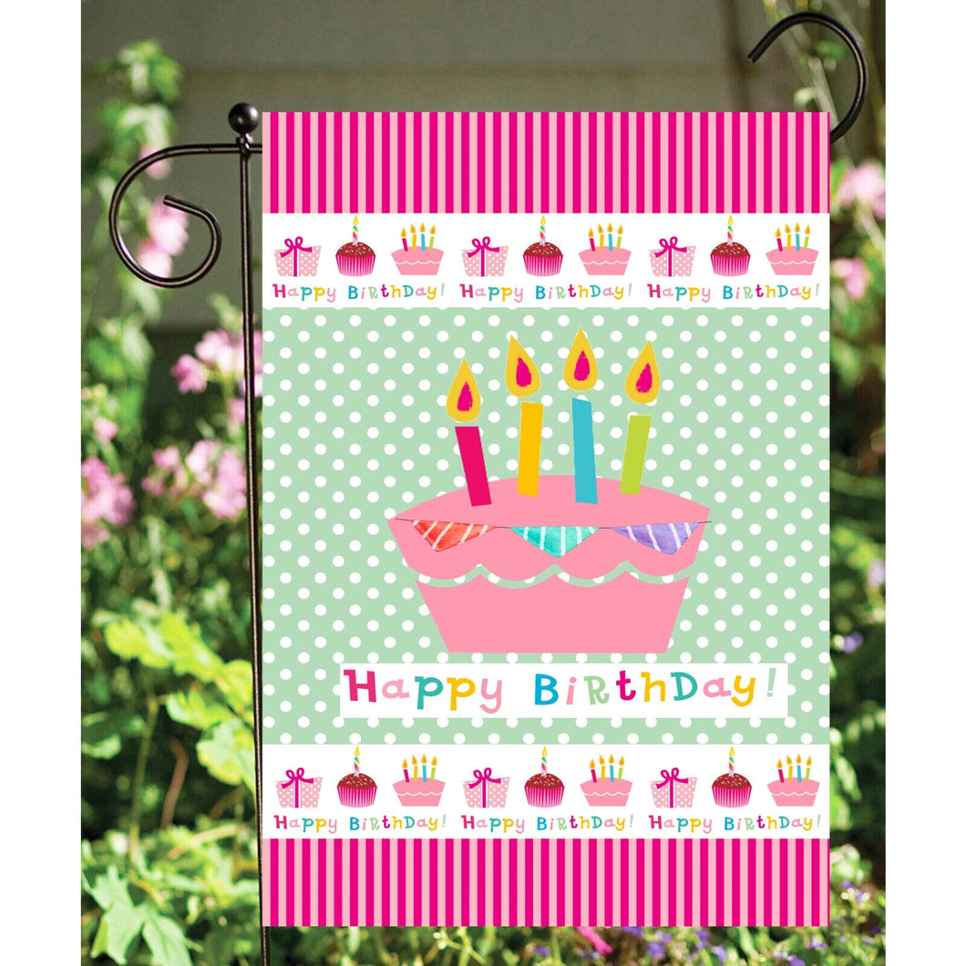 Flags Galore Birthday Cupcake Garden Flag