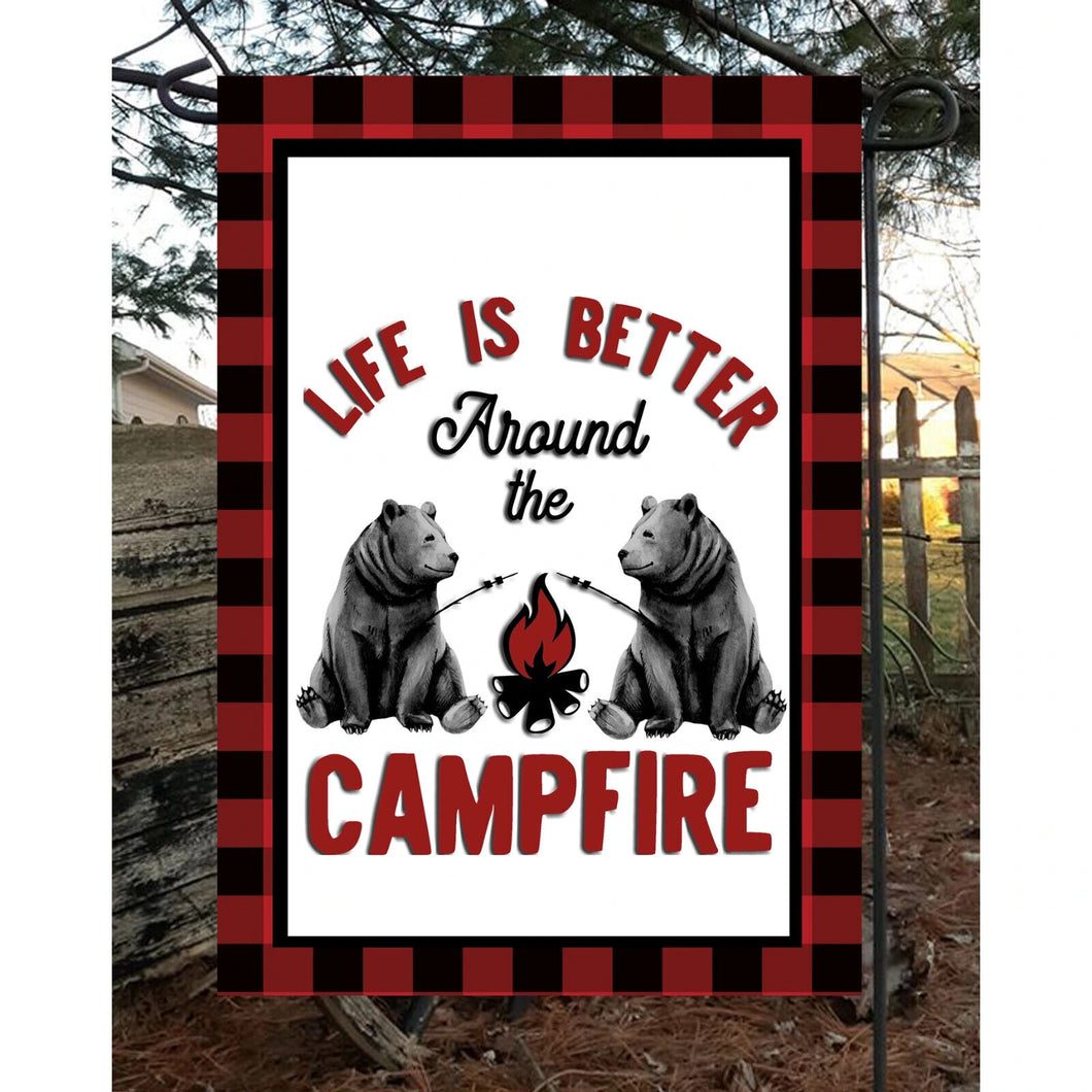 Flags Galore Life Is Better Campfire Bears Garden Flag