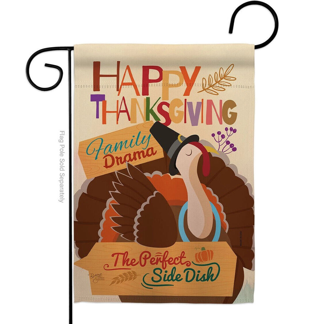 Two Group Flag Perfect Side Dish Falltime Thanksgiving Bird Decor Flag