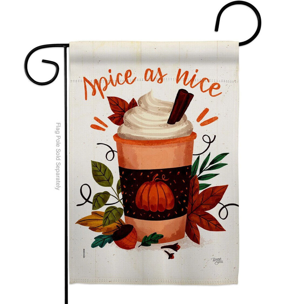 Two Group Flag Spice As Nice Falltime Harvest Autumn Coffee Tea Decor Flag