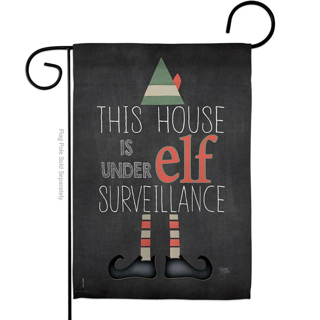 Two Group Flag Elf Surveillanceintertime Christmas Decor Flag