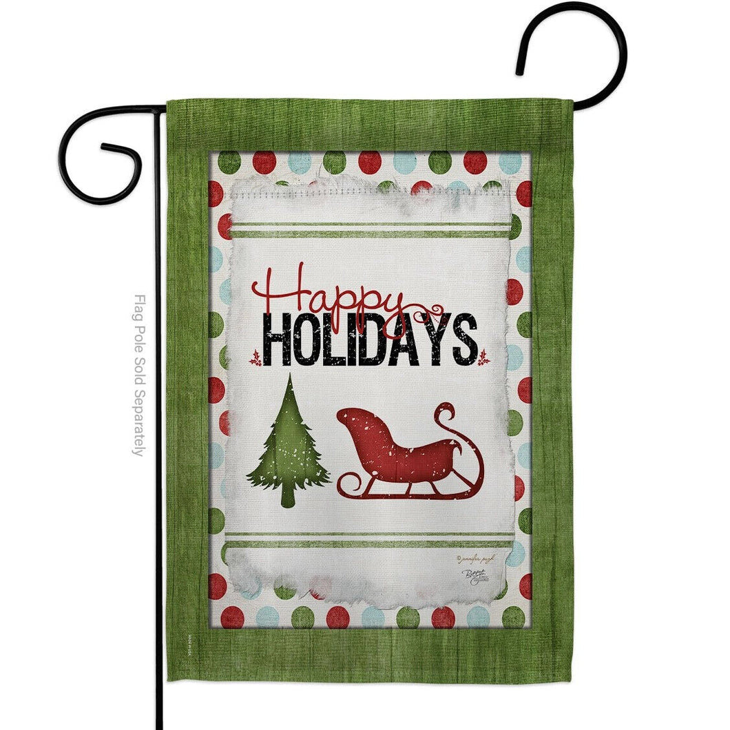 Two Group Flag Classic Happy Holidaysintertimeinteronderland Flag