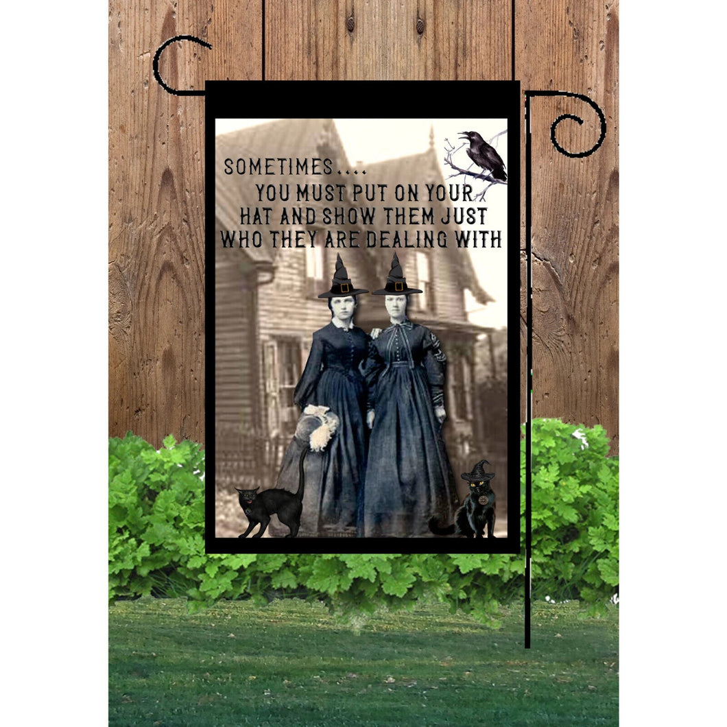 Flags Galore Put on Your Hat Garden Flag     Halloween