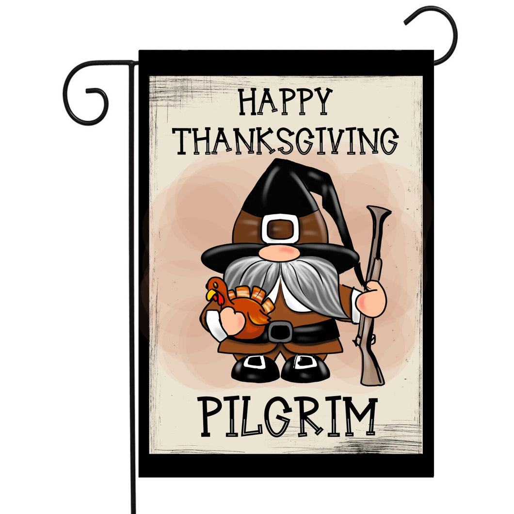 Flags Galore Happy Thanksgiving Pilgrim Garden Flag