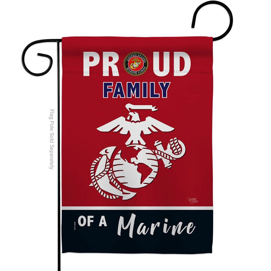 Two Group Flag Proud Family Armed Forces Military Marine Corps Decor Flag