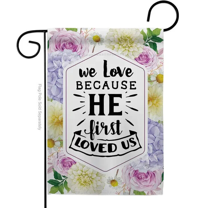 Two Group Flag Flag First Loved Faith Floral Jesus Garden House 2-Sided