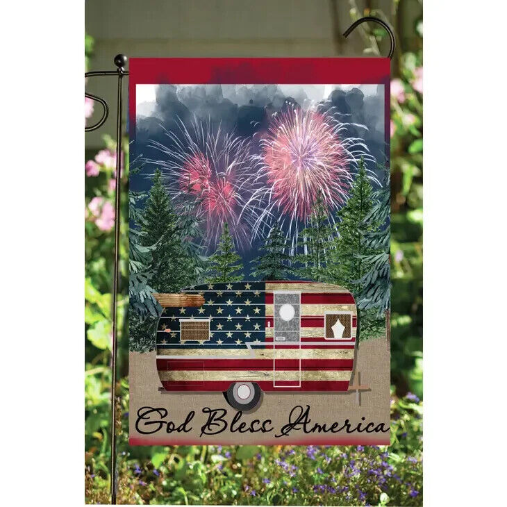 Flags Galore God Bless America Camper Garden Flag