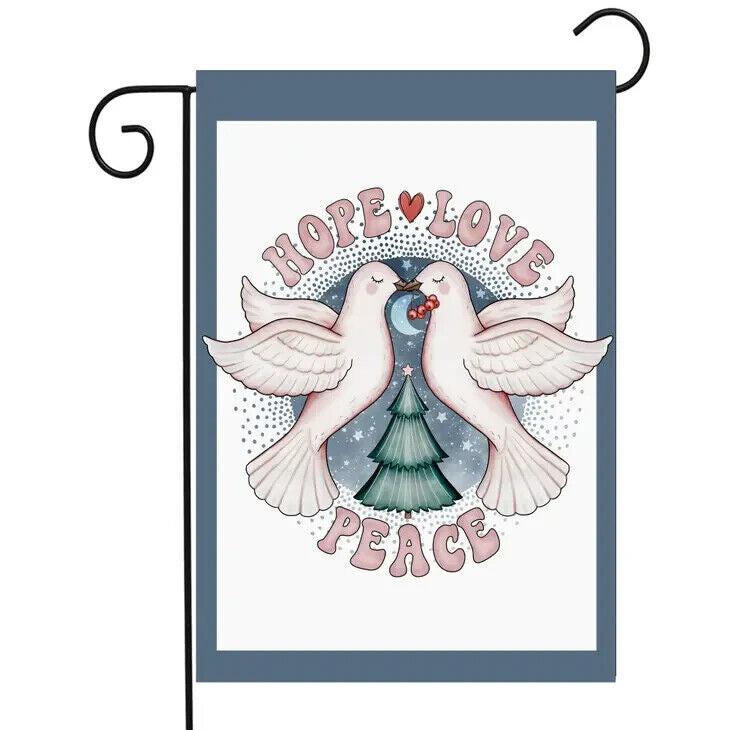Flags Galore Hope Peace Love Garden Flag