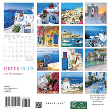 Load image into Gallery viewer, Graphique Greek Isles 2024 7 x 7 Mini Calendar
