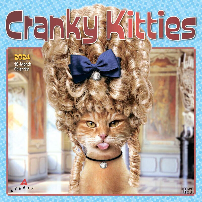 Browntrout Avanti Cranky Kitties 2024 12 x 12 Wall Calendar