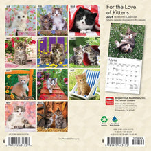 Load image into Gallery viewer, Browntrout For the Love of Kittens 2024 7 x 7 Mini Calendar
