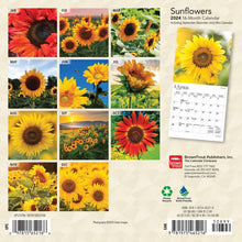 Load image into Gallery viewer, Browntrout Sunflowers 2024 7 x 7 Mini Calendar
