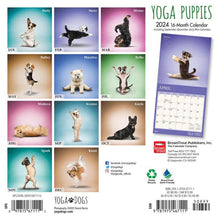 Load image into Gallery viewer, Browntrout Yoga Puppies OFFICIAL 2024 7 x 7 Mini Calendar
