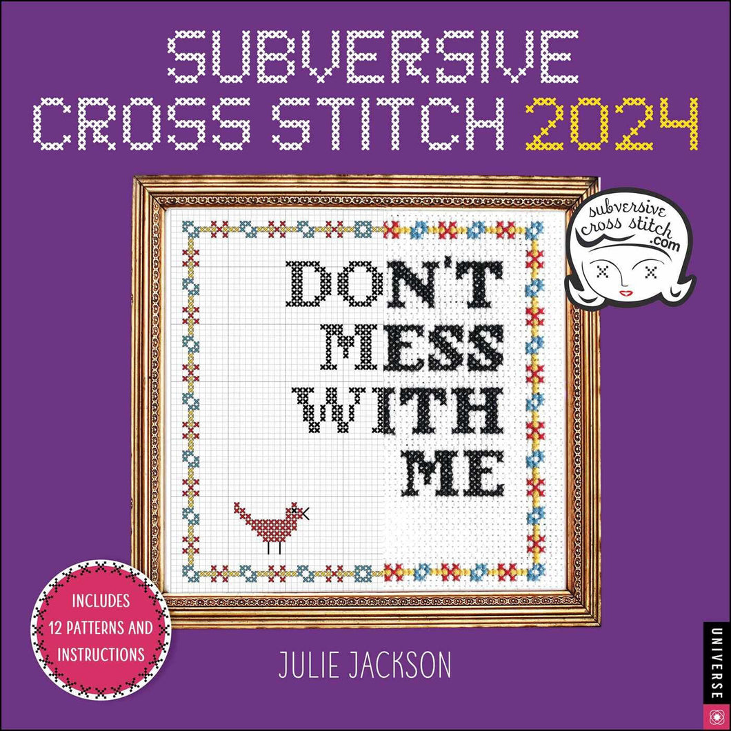 Universe Subversive Cross Stitch 2024 12 x 12 Wall Calendar