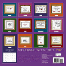 Load image into Gallery viewer, Universe Subversive Cross Stitch 2024 12 x 12 Wall Calendar

