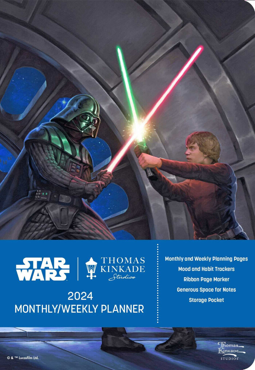 Andrews McMeel STAR WARS by Thomas Kinkade 12-Month 2024 Monthly/Weekly Planner