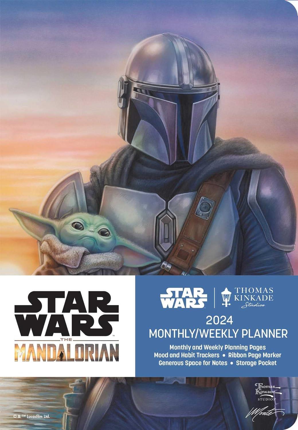 Andrews McMeel MANDALORIAN Thomas Kinkade 12-Month 2024 Monthly/Weekly Planner