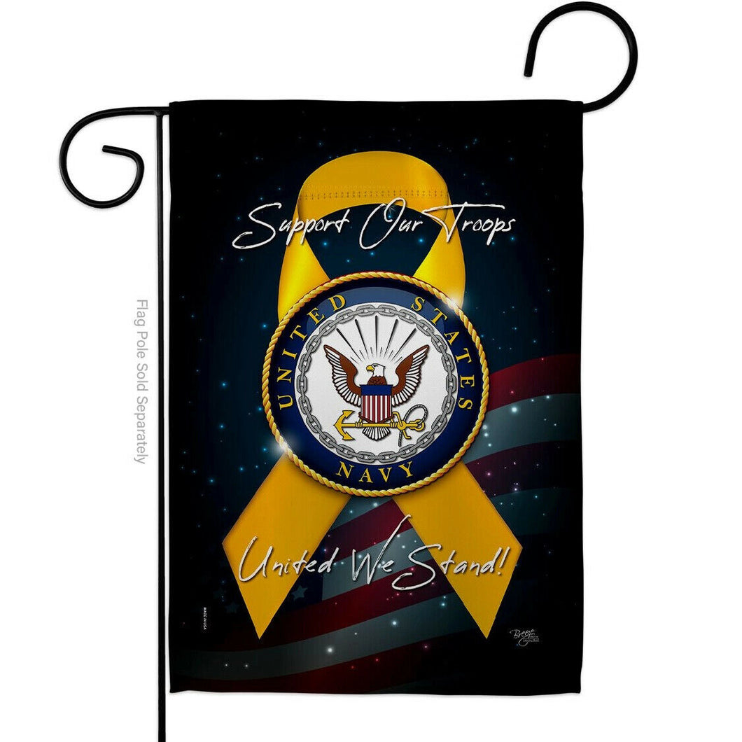 Two Group Flag Support Navy Armed Forces Military Decor Flag